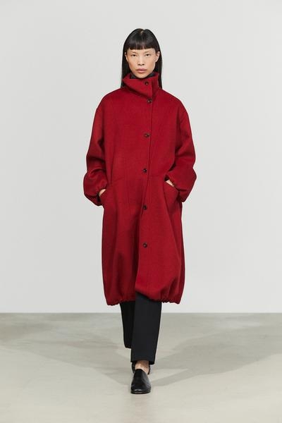 Massimo Dutti Длинное пальто с асимметричным воротником