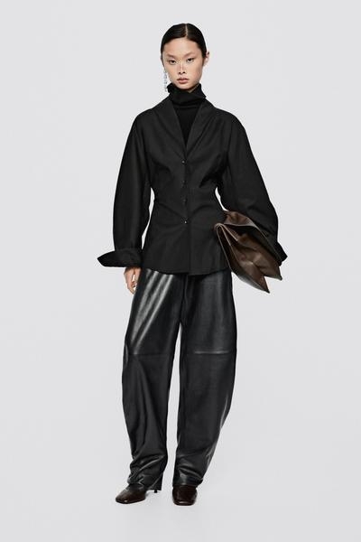 Massimo Dutti Рубашка с воротником в стиле смокинга из поплина - лимитированная серия купить с доставкой.