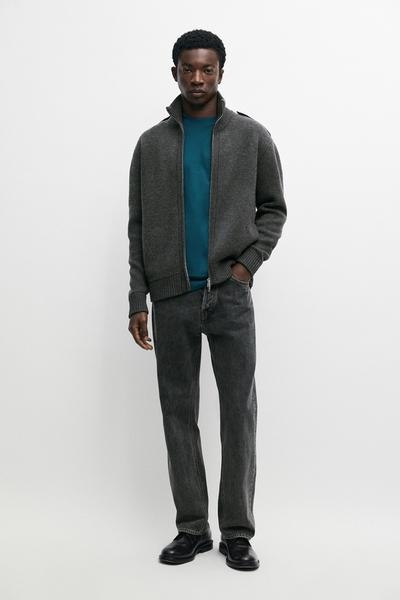 Massimo Dutti Вязаный кардиган с декоративной планкой и пуговицами купить с доставкой.