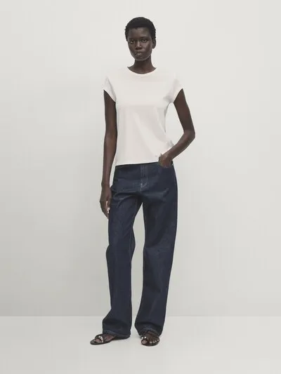 Футболка из мерсеризованного хлопка с коротким рукавом- Заказать в России