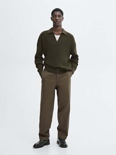 Massimo Dutti Вязаный свитер в рубчик из 100% хлопка