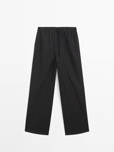 Massimo Dutti Брюки из поплина с эластичным поясом