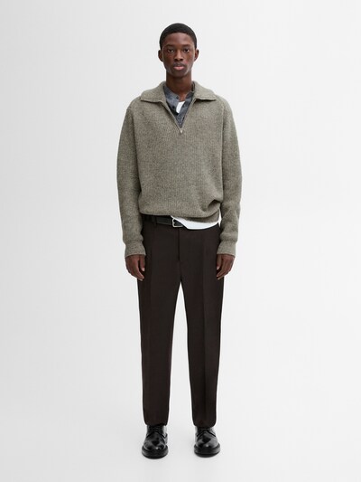 Massimo Dutti Вязаный джемпер с имитацией шеи из хлопчатобумажной смеси