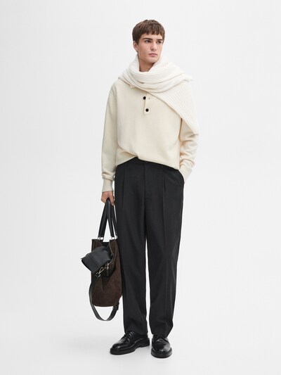 Massimo Dutti Вязаный джемпер поло из 100% шерсти