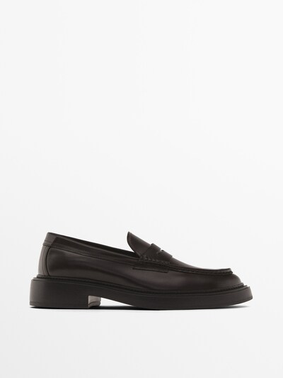 Massimo Dutti Кожаные мокасины-пенни