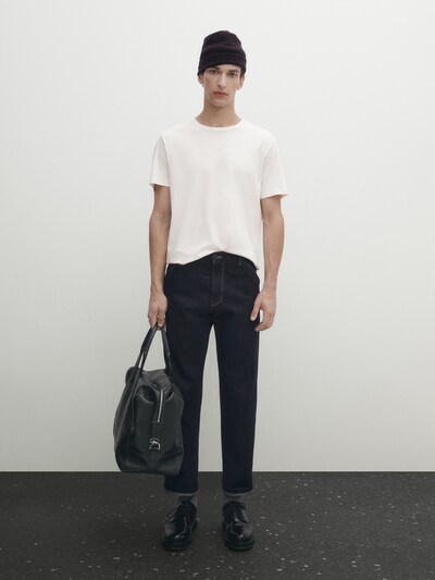 Massimo Dutti Футболка из мерсеризованного хлопка с коротким рукавом