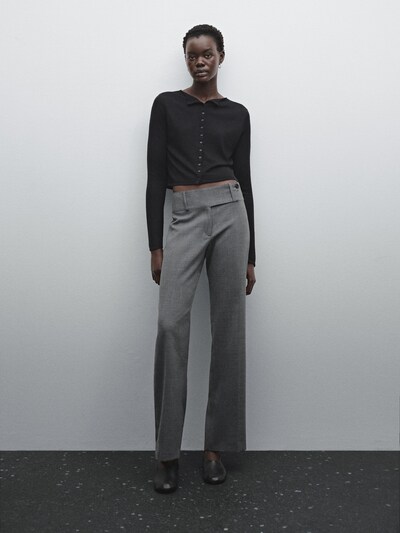 Massimo Dutti Короткий кардиган из смеси шерсти