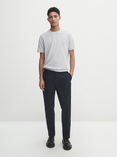 Massimo Dutti Трикотажная футболка с коротким рукавом из 100% хлопка купить с доставкой.