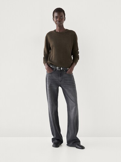 Massimo Dutti Вязаный джемпер из 100% кашемира купить с доставкой.