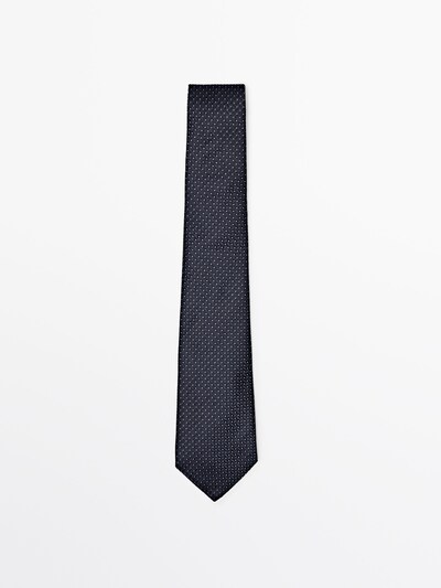 Massimo Dutti Завязки в горошек из 100% шелка цвета тутового дерева