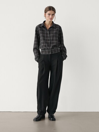 Massimo Dutti Рубашка в клетку с поясом купить с доставкой.