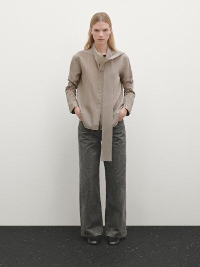 Massimo Dutti Рубашка в полоску с галстуком купить с доставкой.