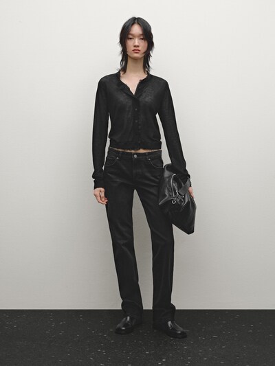 Massimo Dutti Легкий кардиган с потертыми деталями