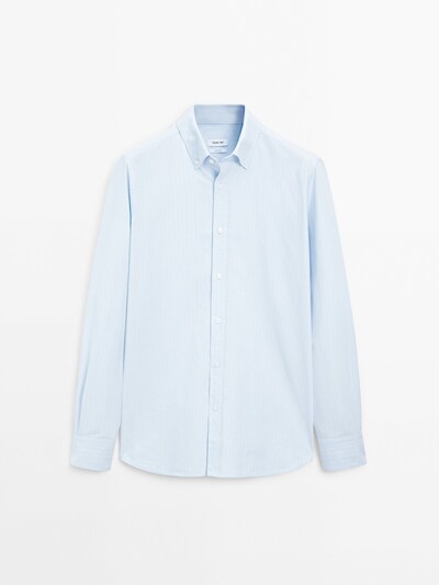 Massimo Dutti Рубашка в полоску из 100% хлопка