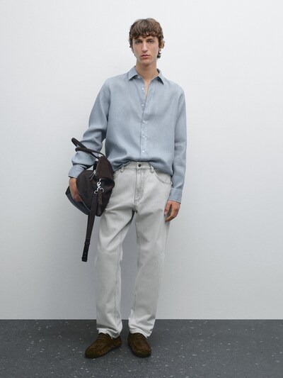 Massimo Dutti Рубашка обычного покроя из 100% льна