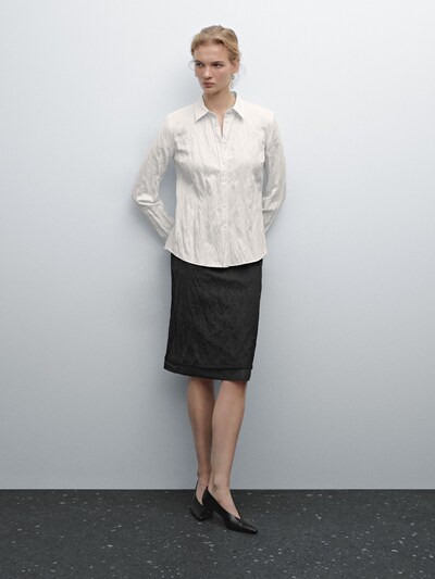 Massimo Dutti Рубашка из текстурированной хлопчатобумажной смеси