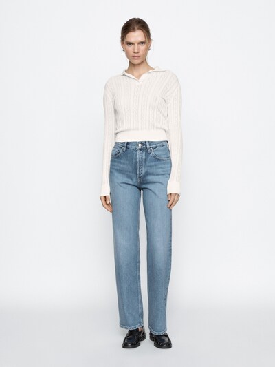 Massimo Dutti Джинсы прямого кроя из хлопчатобумажной смеси с высокой талией купить с доставкой.