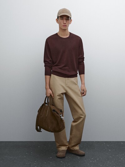 Massimo Dutti Легкий вязаный джемпер из 100% льна