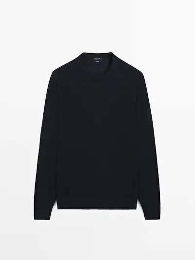 Massimo Dutti Легкий вязаный джемпер из 100% льна