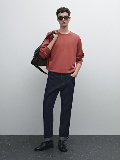 Massimo Dutti Вязаный джемпер из смеси хлопка и льна