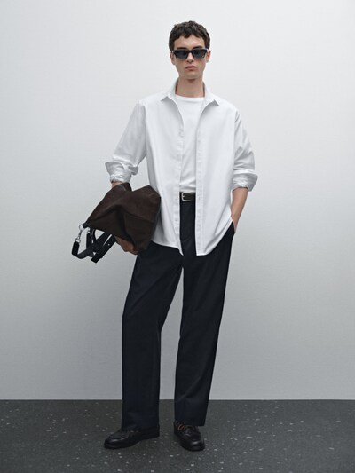 Massimo Dutti Рубашка SLIM FIT из хлопка с текстурой