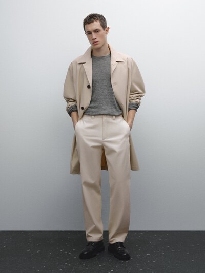 Massimo Dutti Брюки прямого кроя из 100% хлопка купить с доставкой.