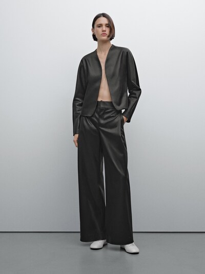 Massimo Dutti Прямые брюки с блестящими деталями -STUDIO