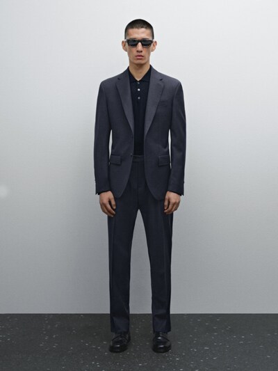 Massimo Dutti Брюки от шерстяного костюма в клетку