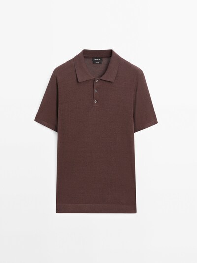 Massimo Dutti Джемпер поло из 100% льна
