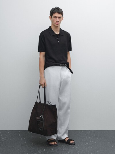 Massimo Dutti Свитер поло из 100% льна