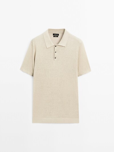 Massimo Dutti Джемпер поло из 100% льна