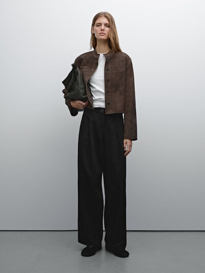 Massimo Dutti Струящиеся брюки из хлопчатобумажной смеси