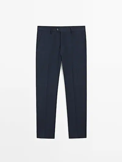 Massimo Dutti Брюки для костюма из смеси шерсти