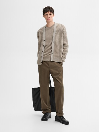 Massimo Dutti Брюки из саржи прямого кроя с хлопком