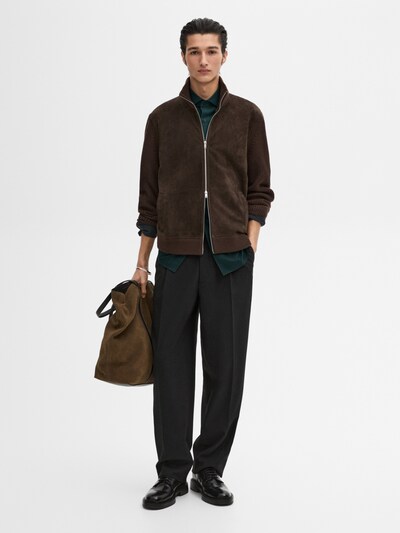 Massimo Dutti Замшевый комбинированный вязаный жакет купить с доставкой.
