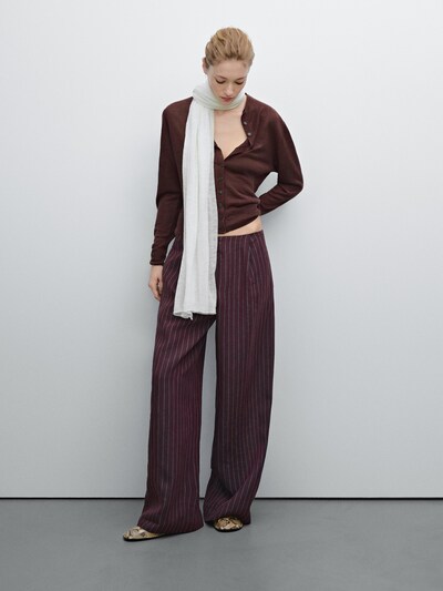 Massimo Dutti Легкий кардиган из вязаного льна 100% купить с доставкой.
