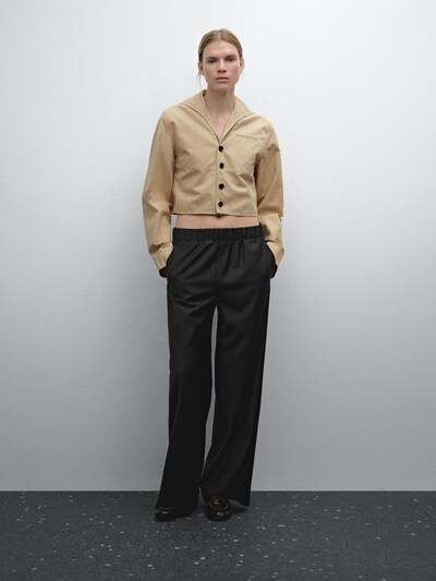 Massimo Dutti Короткая куртка с матросским воротником из хлопка