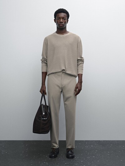 Massimo Dutti Удобные брюки из хлопчатобумажной смеси зауженного кроя