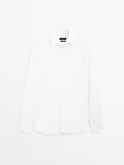 Massimo Dutti Облегающая рубашка из негладкого материала купить с доставкой.