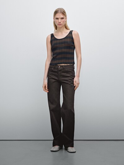 Massimo Dutti Широкие джинсы со средней посадкой