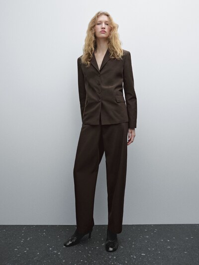 Massimo Dutti Фактурные брюки с лаконичным дизайном