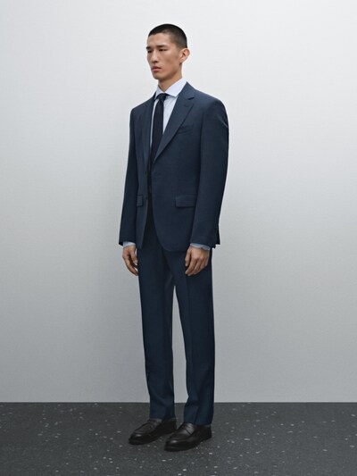 Massimo Dutti Брюки для костюма из 100% шерсти