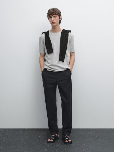 Massimo Dutti Футболка с коротким рукавом из 100% хлопка