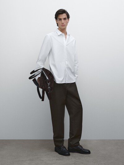 Massimo Dutti Рубашка обычного покроя из мини-куадрильи