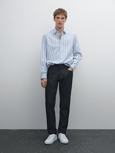 Massimo Dutti Рубашка в полоску обычного кроя из 100% хлопка