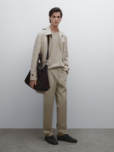 Massimo Dutti Облегающие брюки из хлопчатобумажной смеси