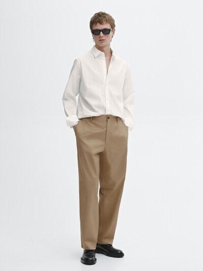 Massimo Dutti Рубашка в тонкую полоску из 100% хлопка