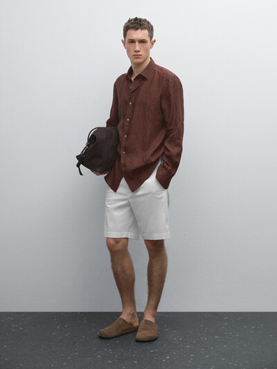 Massimo Dutti Шорты-бермуды из хлопчатобумажной смеси купить с доставкой.