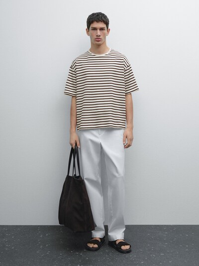 Massimo Dutti Футболка в полоску из 100% хлопка