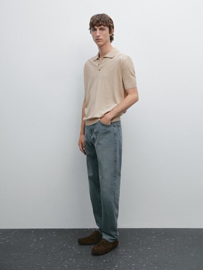 Massimo Dutti Трикотажная рубашка поло из хлопчатобумажной смеси